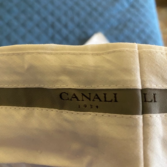 Men’s Canali Dress Pants Sz 36 White not hemmed and unworn. Stain. - Picture 5 of 5